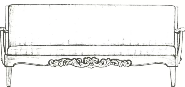 Vesterheim Amrud Acanthus Carving Pattern #12- Sofa Cheap