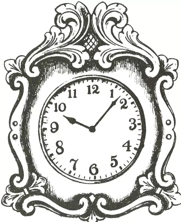 Vesterheim Amrud Acanthus Carving Pattern #19- Veggklokke (Wall Clock) Shop