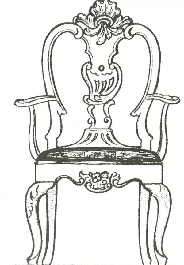 Vesterheim Amrud Acanthus Carving Pattern #70- Rokokostol (Rococo Chair) Fashion