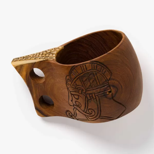 Blue Frogs Company Celtic Carving Kuska Wooden Cup Online