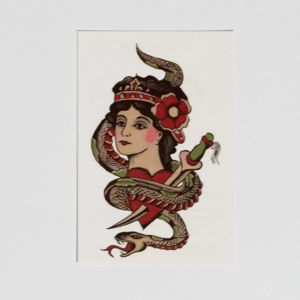 Tattly Custom Vesterheim Temporary Tattoo - Girl Snake Hot