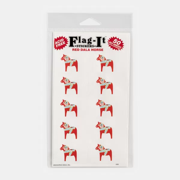 Innovative Ideas Novel Notions Dala Horse Stickers - Red Cheap