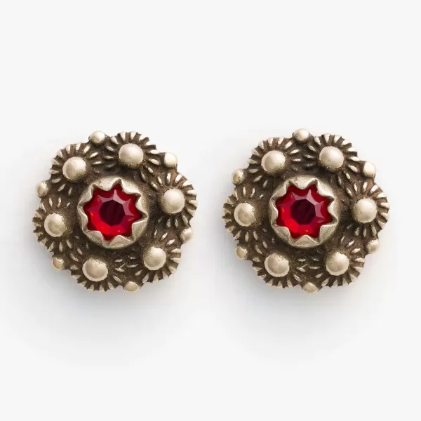 Sylvsmidja Fana Earrings With Stone, Gilded By Outlet