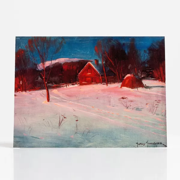 Johnson Printing Farm In Winter By Sven Svendsen - Vesterheim Collection Card New