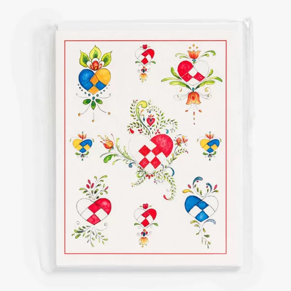 Sharon Christensen Festive Hearts Notecards Set By Shop