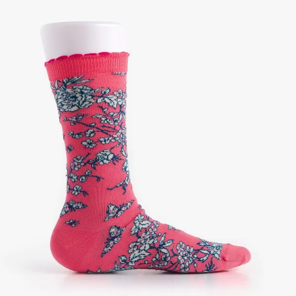 Ozone Design Inc. Floral De Jouy Sock By Ozone Pink Best Sale