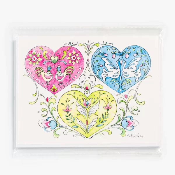 Sharon Christensen Folk Heat Trio Notecards Set By Store