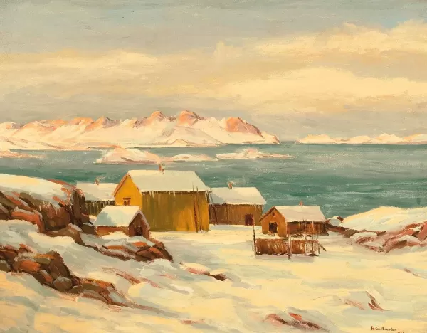 Prism Path Gicl E Print From Vesterheim'S Collections - Fisherman'S Home By Peer Gulbrandsen Cheap