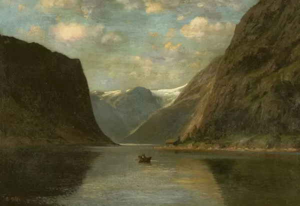 Prism Path Gicl E Print From Vesterheim'S Collections - Norwegian Landscape By Erik Petri Best