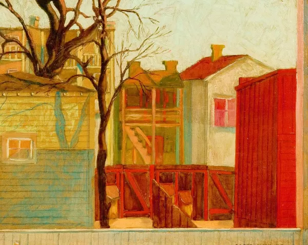 Prism Path Gicl E Print From Vesterheim'S Collections - Scene From My Back Window By Oscar Olsen Store