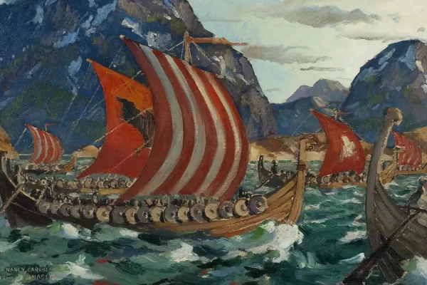 Prism Path Gicl E Print From Vesterheim'S Collections - Viking Ship By Jonas Lie Best
