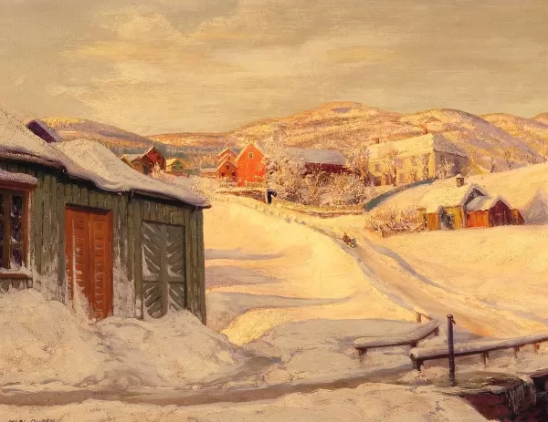 Prism Path Gicl E Print From Vesterheim'S Collections - Winter In Trondhjem By Karl Ouren Clearance