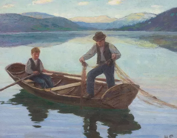 Prism Path Giclee Prints From Vesterheim'S Collections - On Mountain Lake By Gausta Sale