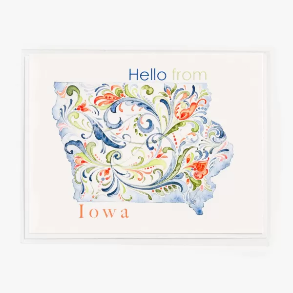 Sharon Christensen Iowa Card With Rosemaling By Outlet