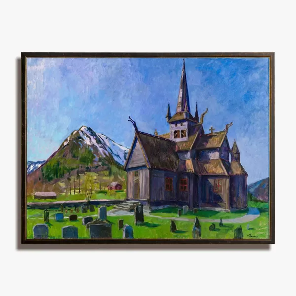 Seven Summers Exhibit Lom Stave Church Painting By Arna Rennan Hot