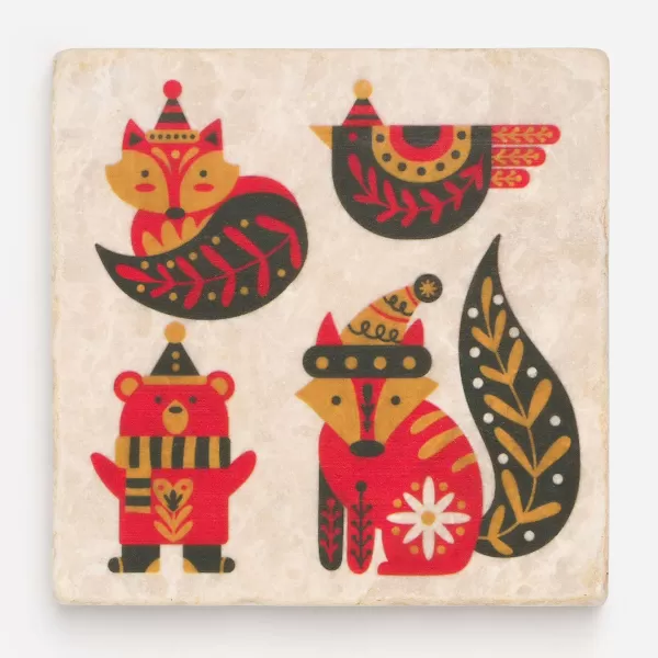 Studio Vertu Marble Scandinavian Christmas Tile Coasters By Flash Sale