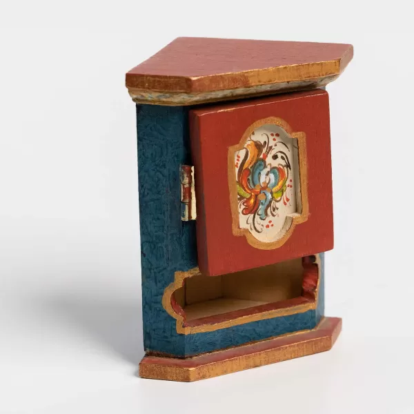 Norma Wangsness Miniature Corner Cupboard With Rosemaling By Online