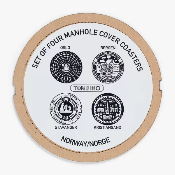 Tombino Norway Manhole Cover Coaster Set Of Four Outlet