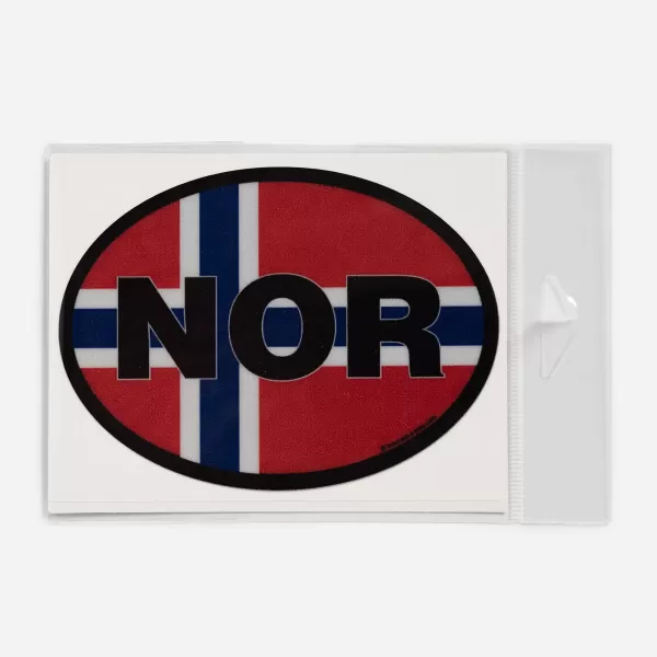 Innovative Ideas Novel Notions Norway Oval Flag Decal Outlet