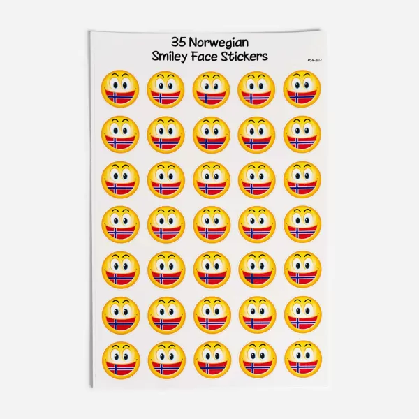 Gift Chalet Norwegian Smiley Face Stickers Store