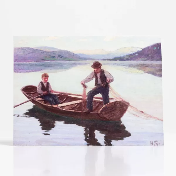 Johnson Printing On Mountain Lake By Herbj Rn Gausta - Vesterheim Collection Card Best