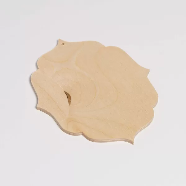 Peter Olafsen Oval Wooden Ornament With Scalloped Edge Store