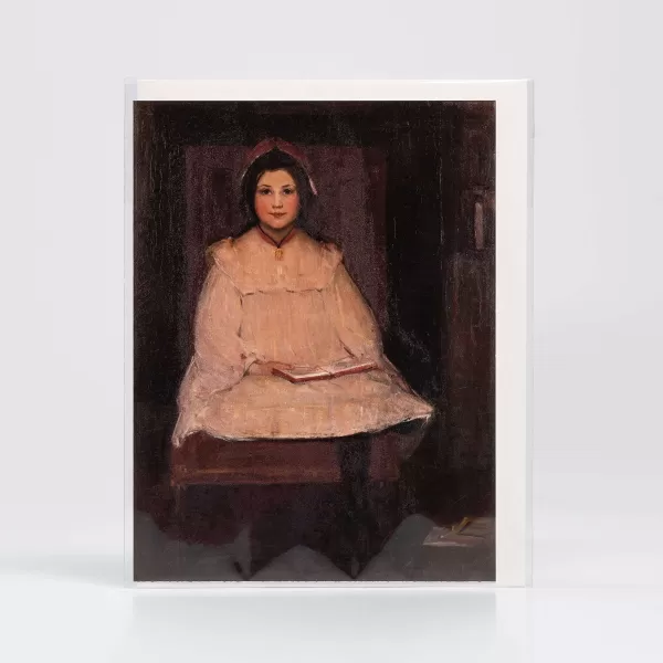 Johnson Printing Portrait Of A Young Girl By Lena Qualley - Vesterheim Collection Card Discount