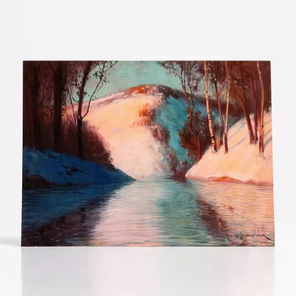 Johnson Printing River In Winter By Sven Svendsen - Vesterheim Collection Card Best Sale