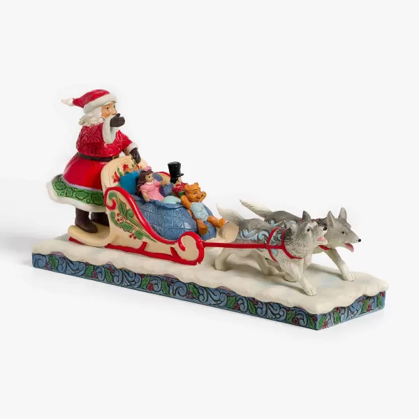 Enesco Santa Dog Sledding By Jim Shore Outlet