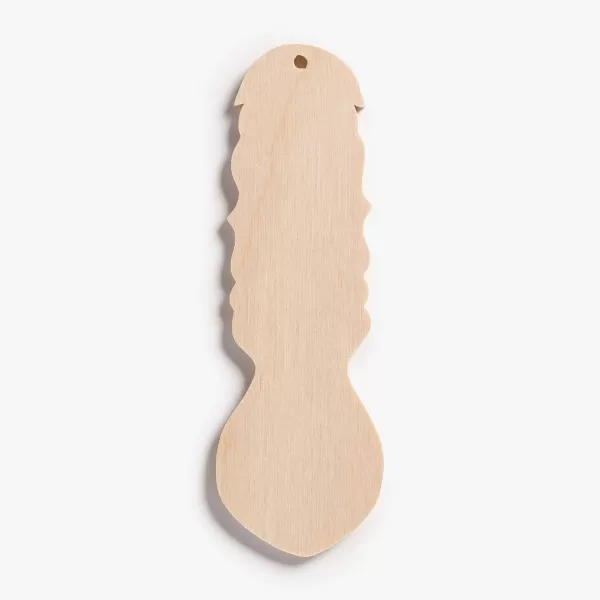 Ruth Green Scalloped Spoon Wooden Ornament Online