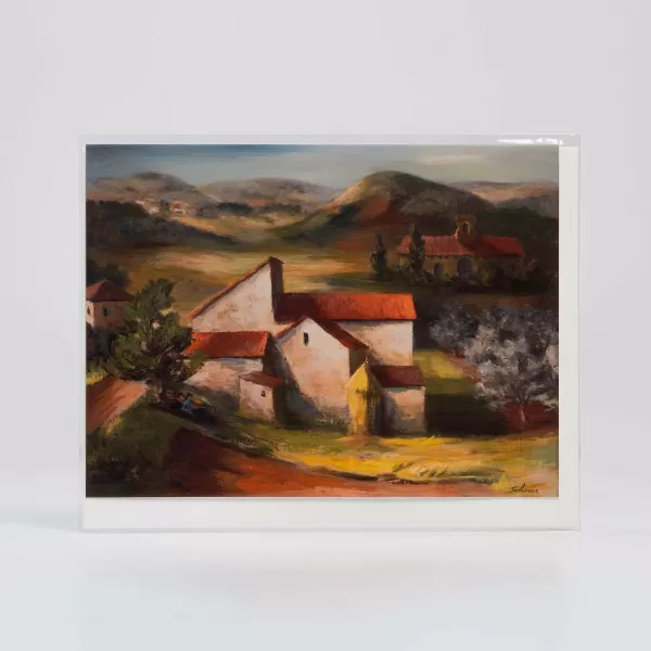 Johnson Printing Spanish Village Church By Theadore Sohner - Vesterheim Collection Card Cheap
