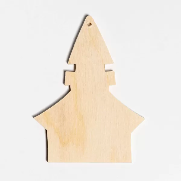 Ruth Green Stave Church Wooden Ornament Discount