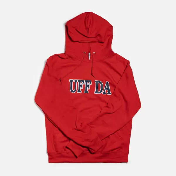 Swedish Passport Company Uff Da Hooded Sweatshirt Red Store