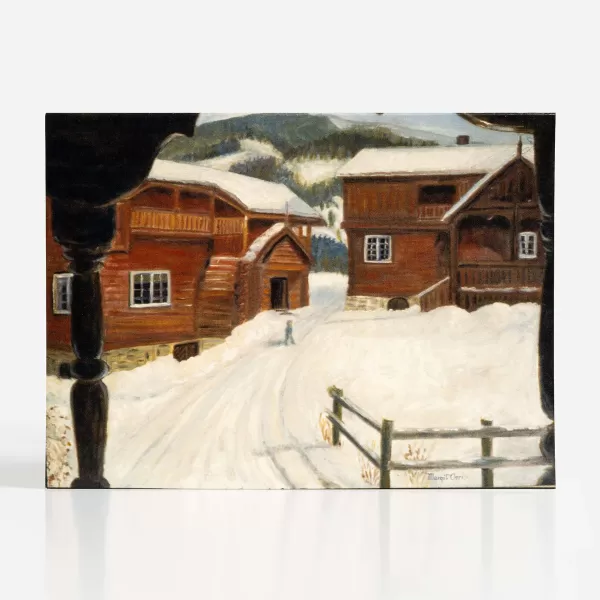 Johnson Printing Vesterheim Collection Card Set Norwegian Farmstead, 1940S By Margit Mathiesen Osri Online