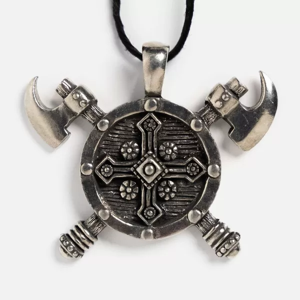 Nirvana, LLC Viking'S Shield With Axes Necklace Cheap